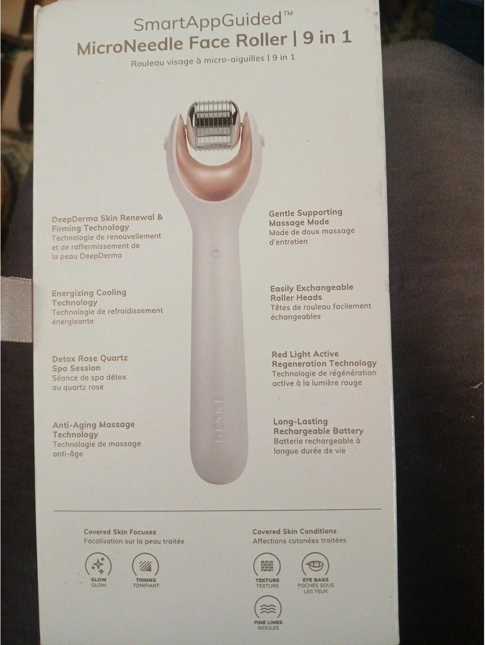 GESKE MicroNeedle Face Roller 9 in 1 Tools & Brushes New.